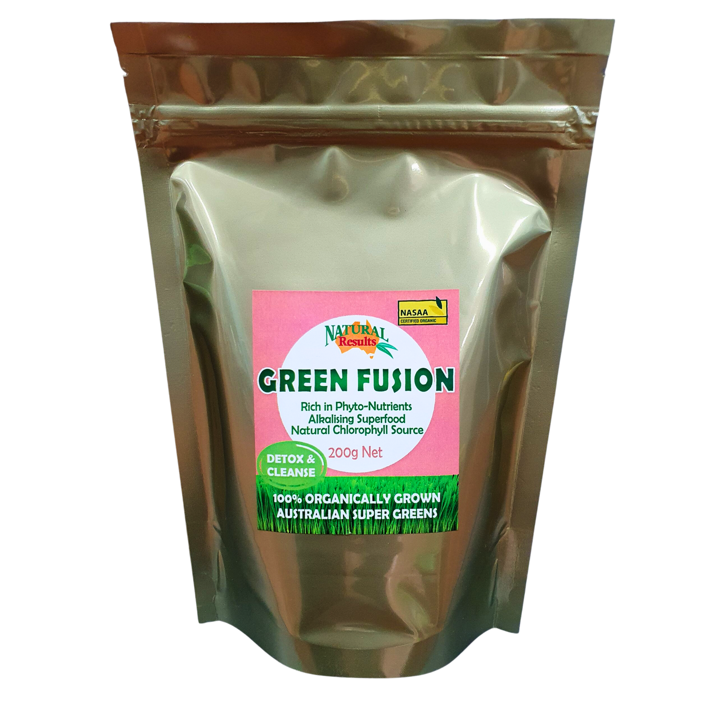 Natural Results Green Fusion Powder – Certified Organic – 200g