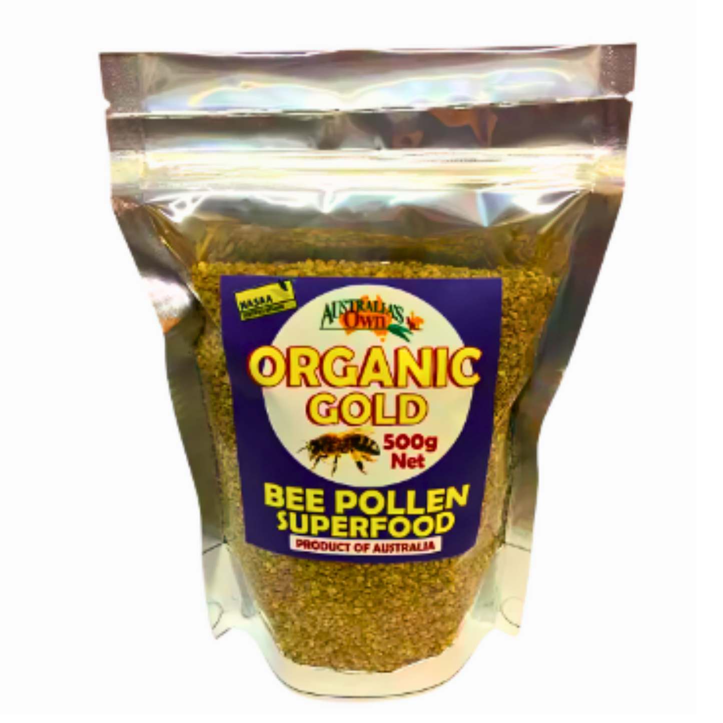 BEE POLLEN 100% Australian JARRAH Gold 500g Granules