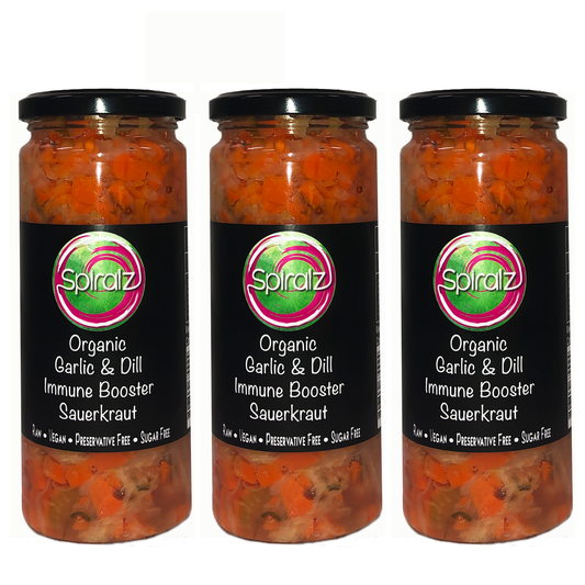 Triple Pack - Spiralz Organic Garlic and Dill Immune Booster Sauerkraut™